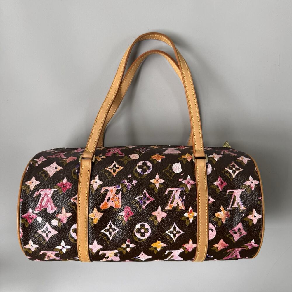Louis Vuitton Papillon Watercolor Limited Edition Shoulder Barrel Bag